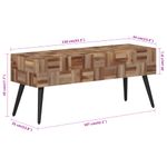 Banco Efendi teca reciclada natural 45x110x35 cm 7