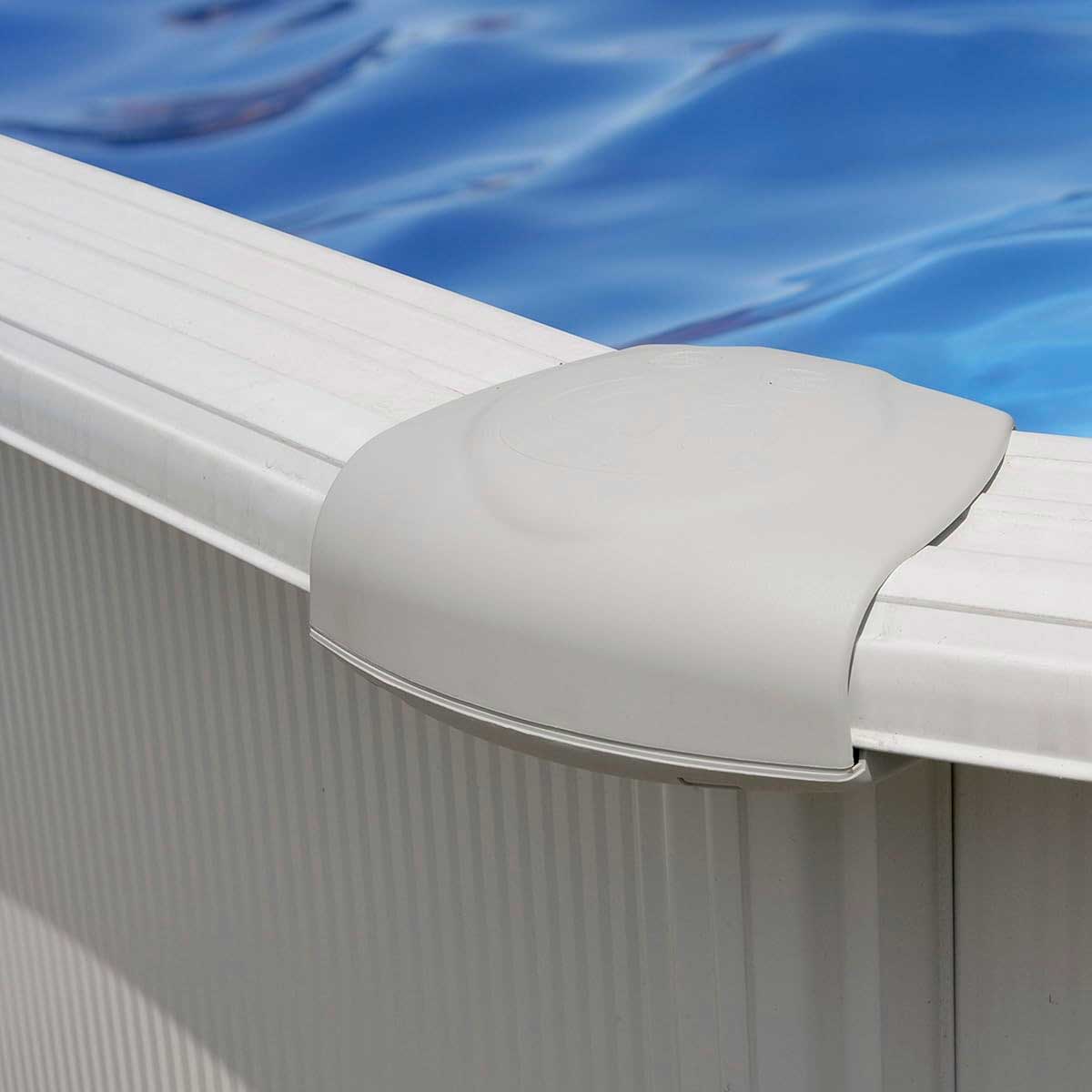 Piscina Fidji Gre ovalada pared acero blanco 120x500x300 cm 4