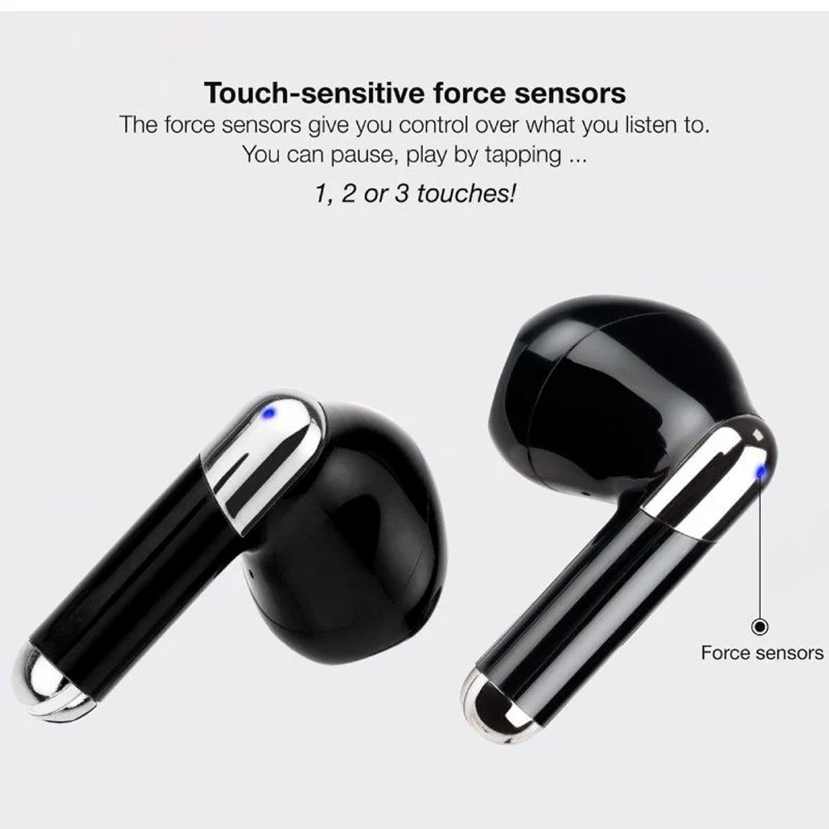 Auriculares inalámbricos TooQ Onyx TQBWH-0054B con estuche de carga negro 4