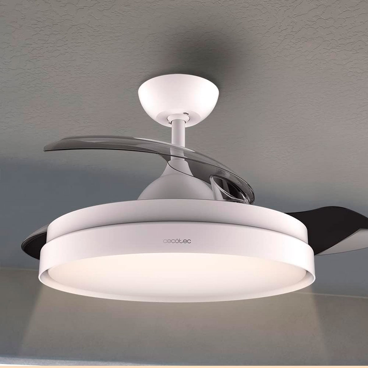 Ventilador de techo retráctil Cecotec EnergySilence Aero 4280 Invisible 40W blanco Ø106 cm 4