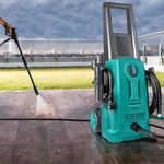Hidrolimpiadora-Taurus-Walk-on-Water--1600W-alta-presion-vertical-turquesa-70x26x27-cm-animada-manguera