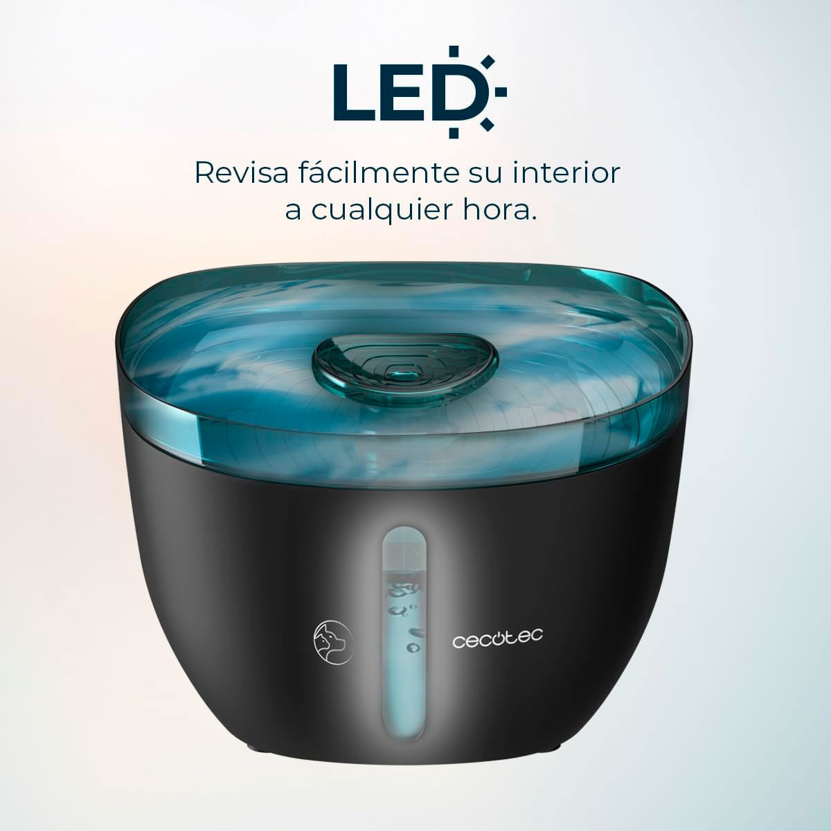 Fuente para mascotas Cecotec Pumba 2200 Refresh 2L supersilencioso negro 7