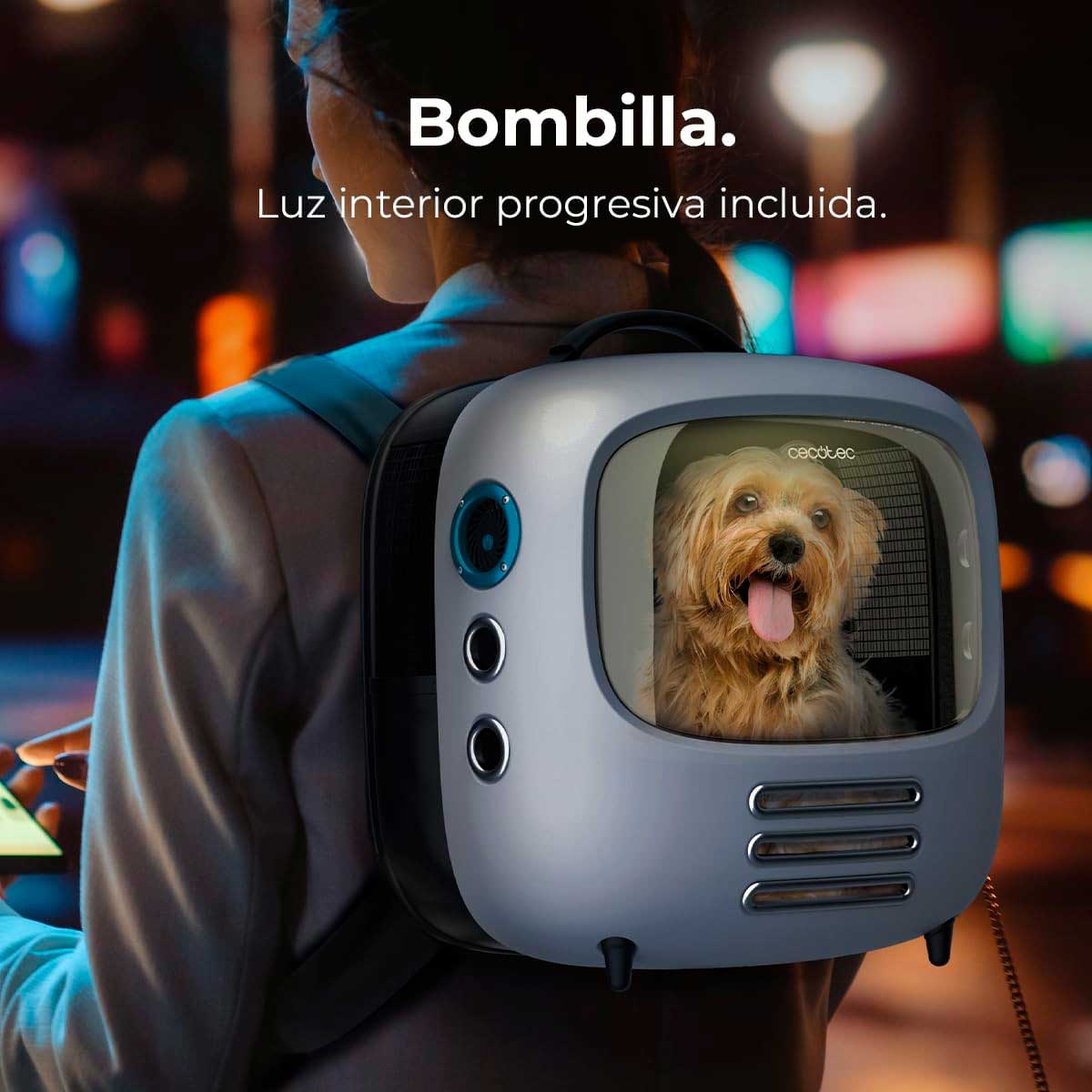 Mochila transportín Cecotec Pumba 1800 Travel Fan mascotas hasta 8kg blanco 6