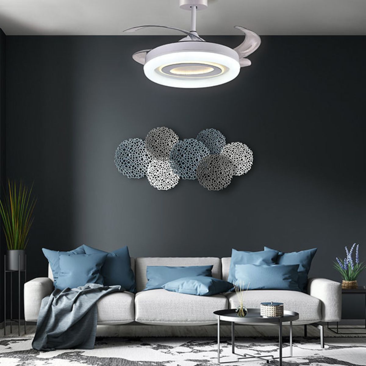 Ventilador-de-techo-Tebe-Bel-Air-130W-4-aspas-retractiles---mando-a-distancia-blanco-Ø108-cm-