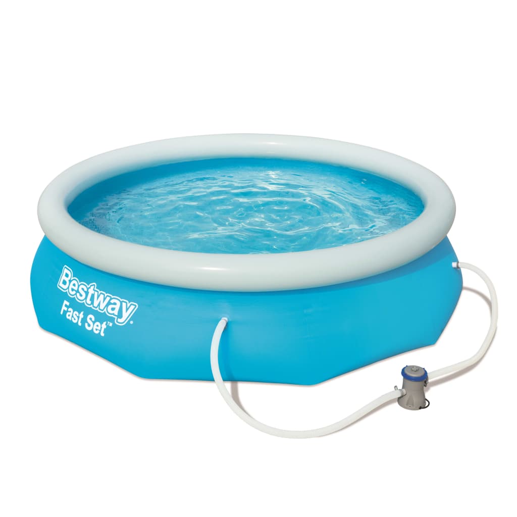 Piscina hinchable Fast Set Bestway con bomba azul Ø305x76 cm 2