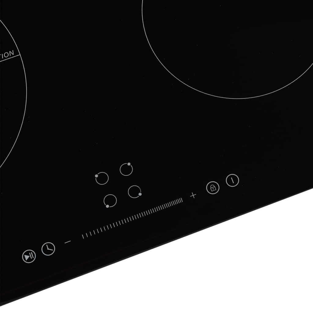 Placa de inducción VidaXL 7000W 4 zonas negro 59 cm 3