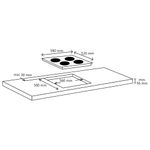 Placa de inducción VidaXL 7000W 4 zonas negro 59 cm medidas