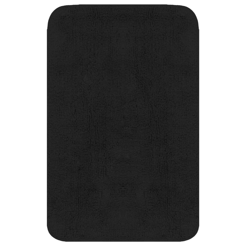 Pack de 3 alfombrillas de baño Lawo asimétricas antracita alfombrilla