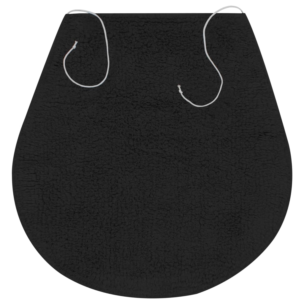 Pack de 3 alfombrillas de baño Lawo asimétricas antracita cubierta inodoro