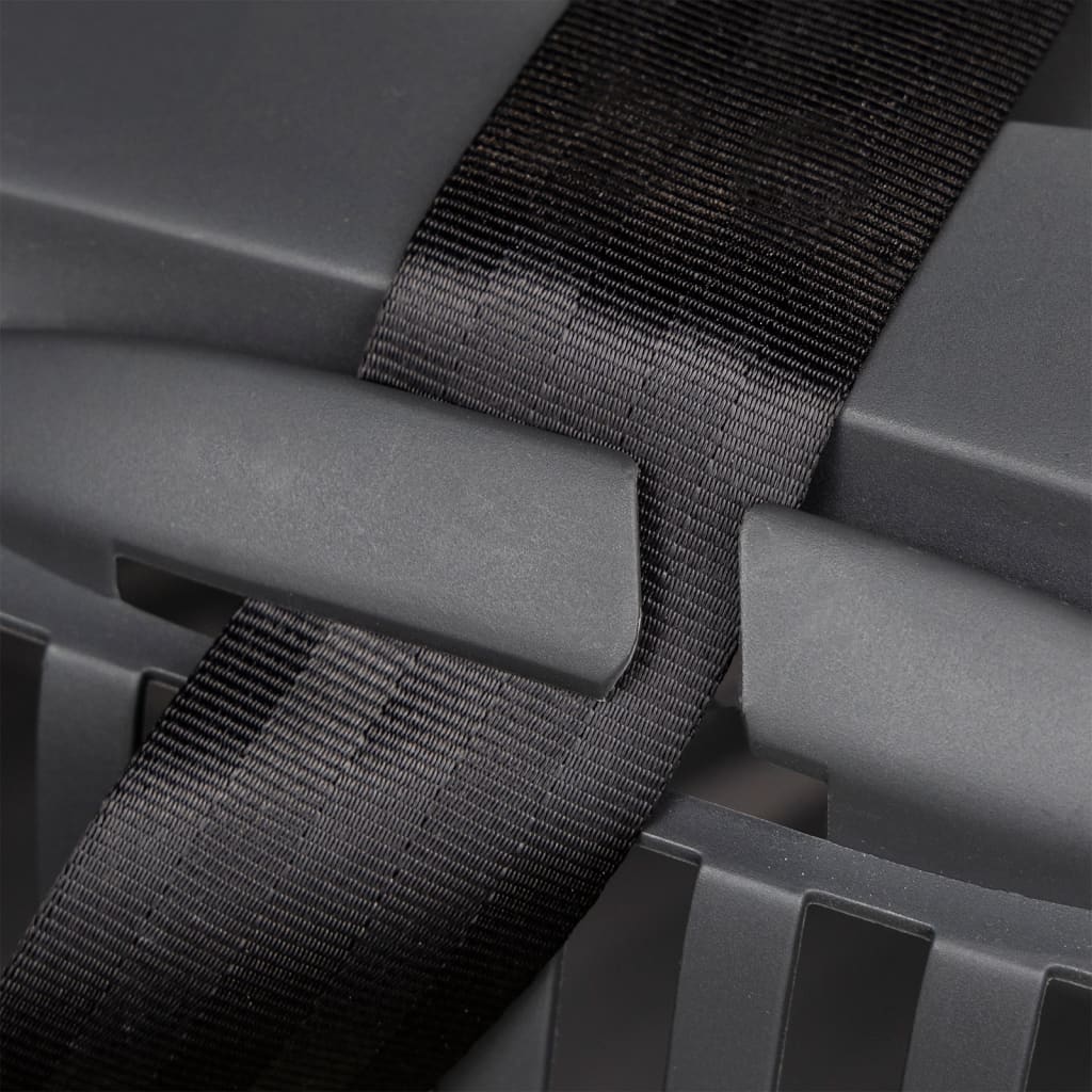Transportín de mascotas ventilable con asa gris/negro 31x32x48 cm 9