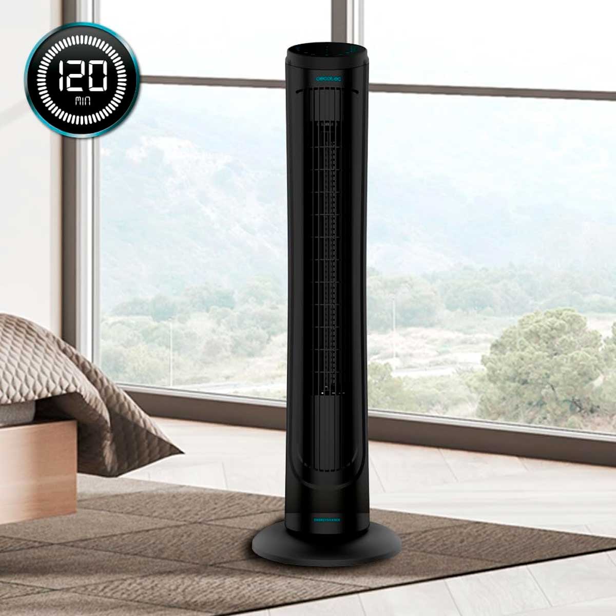 Ventilador de torre Cecotec EnergySilence 9090 Skyline 45W mando a distancia negro 5