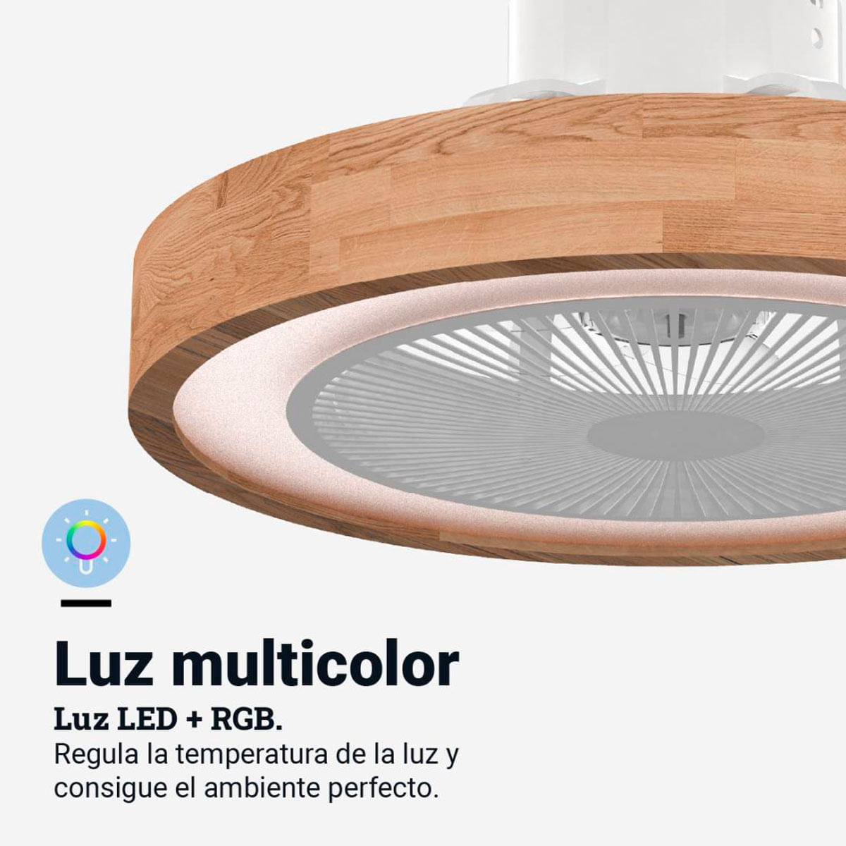 Ventilador de techo Tramontana 6051W/D Universal Blue luz RGB función WiFi blanco/natural Ø50 cm 2
