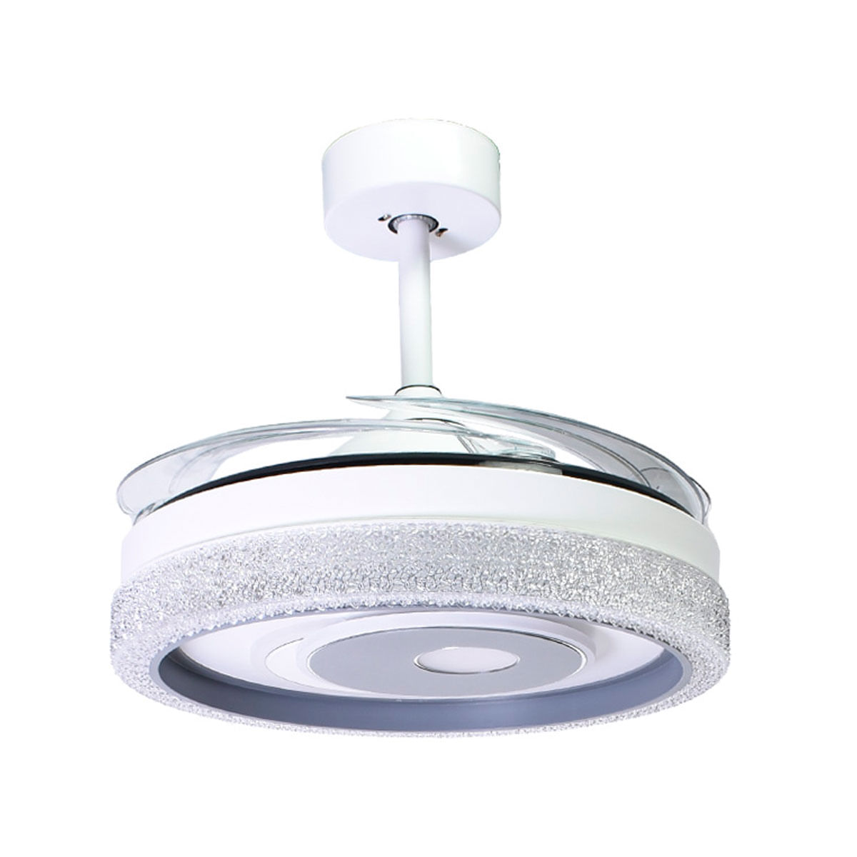 Ventilador de techo Trio Bel Air 72W aspas retráctiles mando a distancia blanco Ø108 cm 2