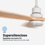 Ventilador de techo ALM 6056W Universal Blue 3 aspas control WiFi blanco/natural Ø142 cm 3