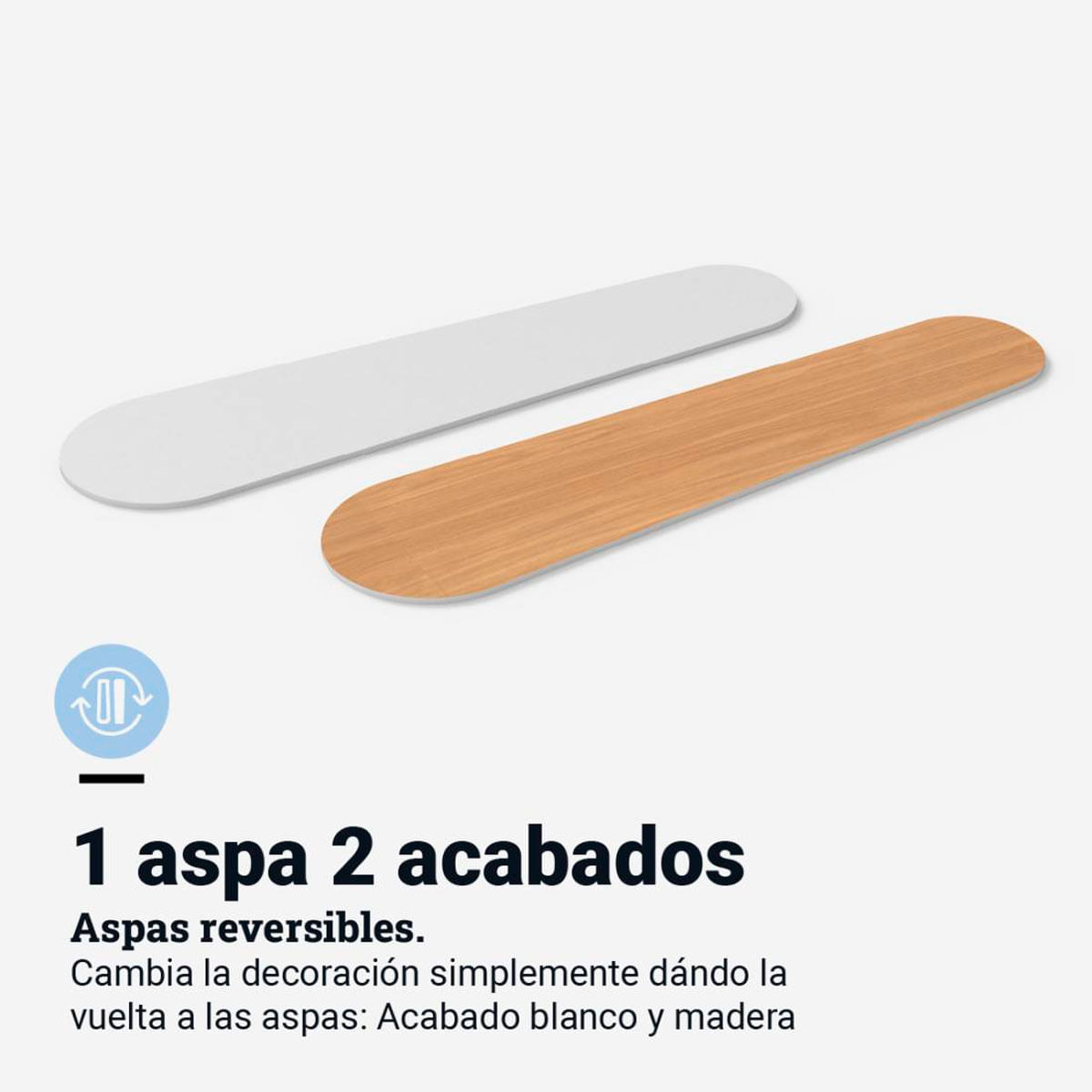 Ventilador de techo Etesios 6052W Universal Blue 60W 5 aspas reversibles blanco/natural Ø132 cm 4