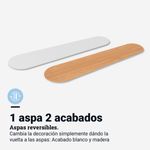 Ventilador de techo Etesios 6052W Universal Blue 60W 5 aspas reversibles blanco/natural Ø132 cm 4