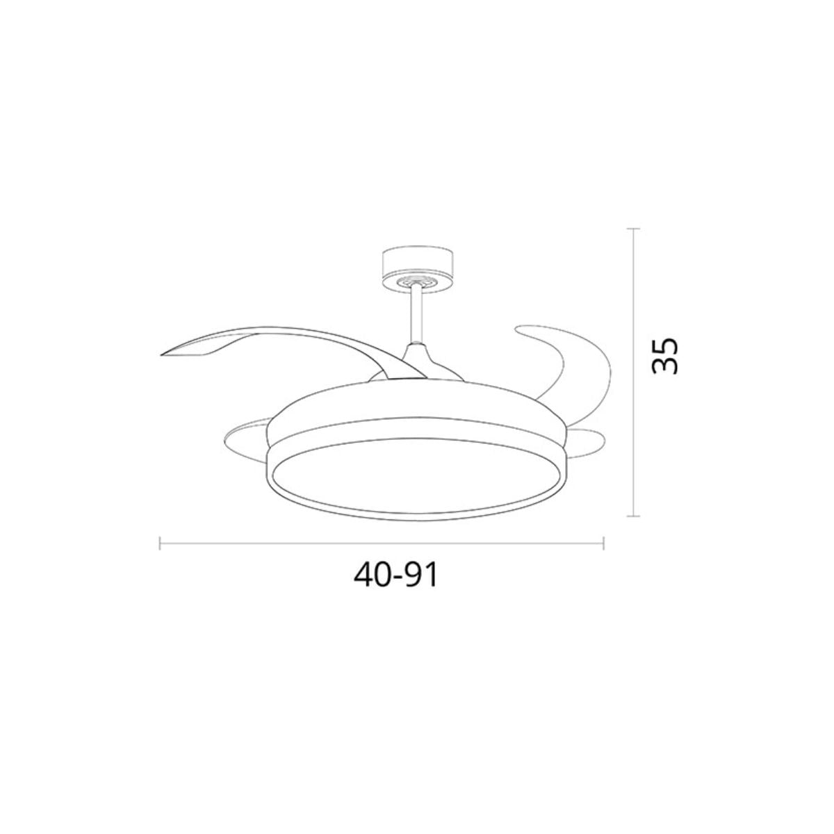 Ventilador-de-techo-Kigali-Mini-Bel-Air-48W-4-aspas-retractiles-blanco-marron-Ø91-cm-medidas
