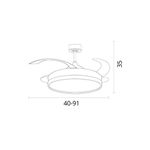 Ventilador-de-techo-Kigali-Mini-Bel-Air-48W-4-aspas-retractiles-blanco-marron-Ø91-cm-medidas