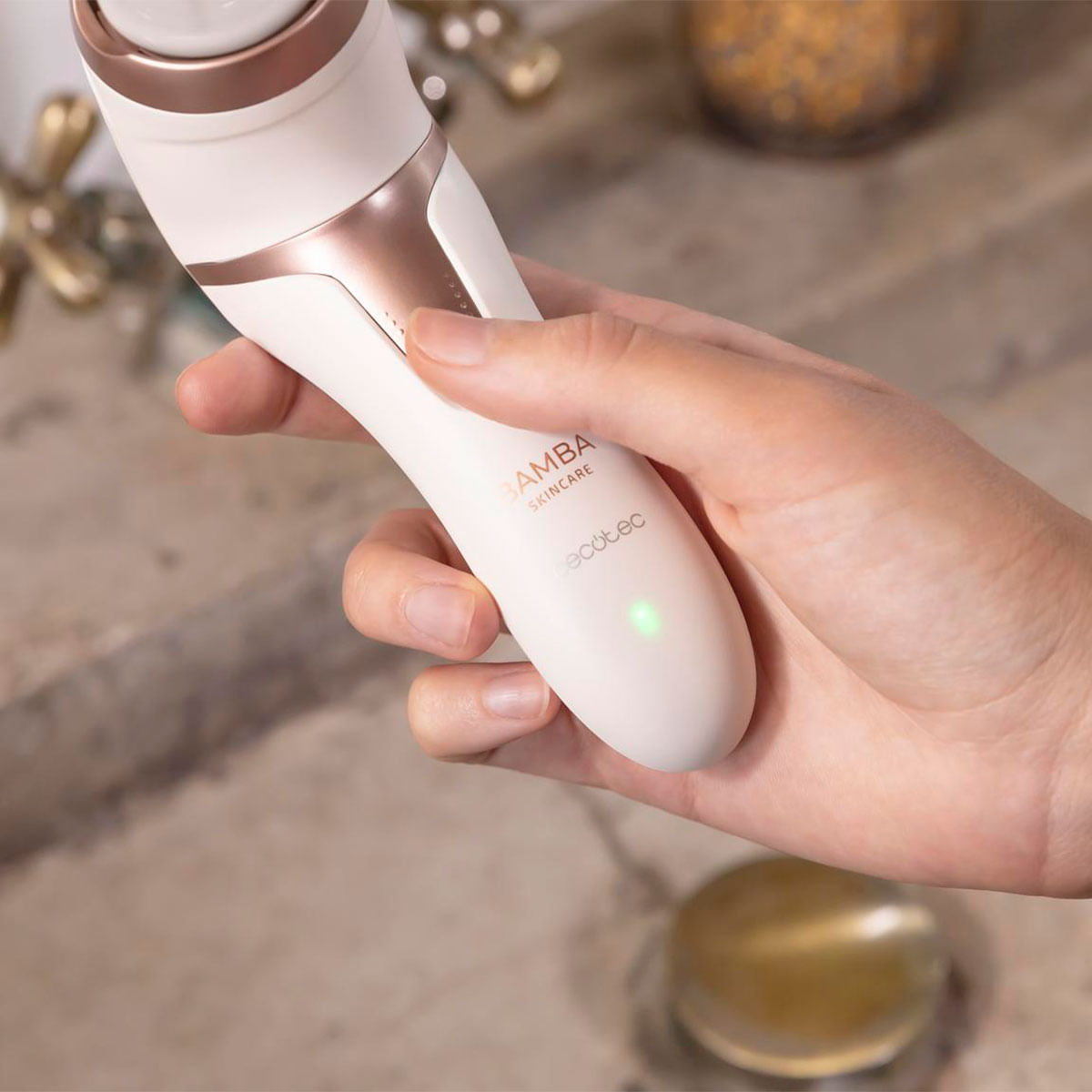 Lima eléctrica Cecotec Bamba SkinCare 3 discos intercambiables blanco/rosa 3