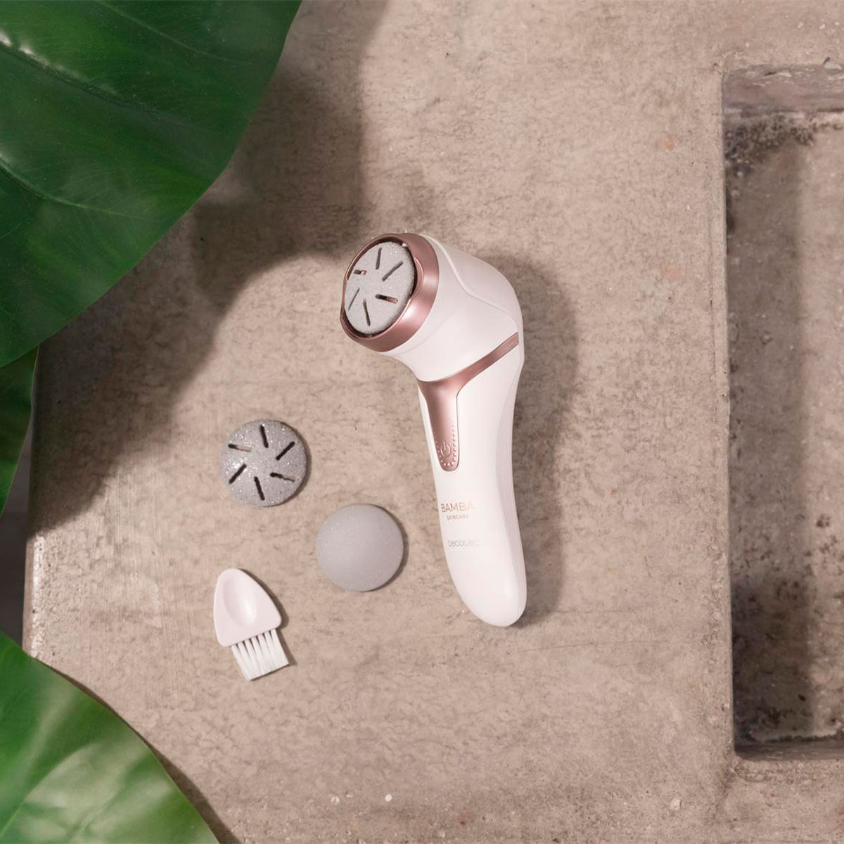 Lima eléctrica Cecotec Bamba SkinCare 3 discos intercambiables blanco/rosa 5