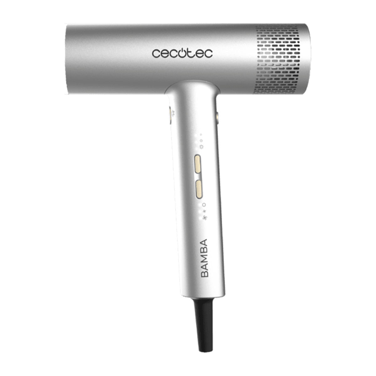 Secador de pelo Cecotec Bamba IoniCare RockStar Aluminum 2000W tecnología Ion Real plata