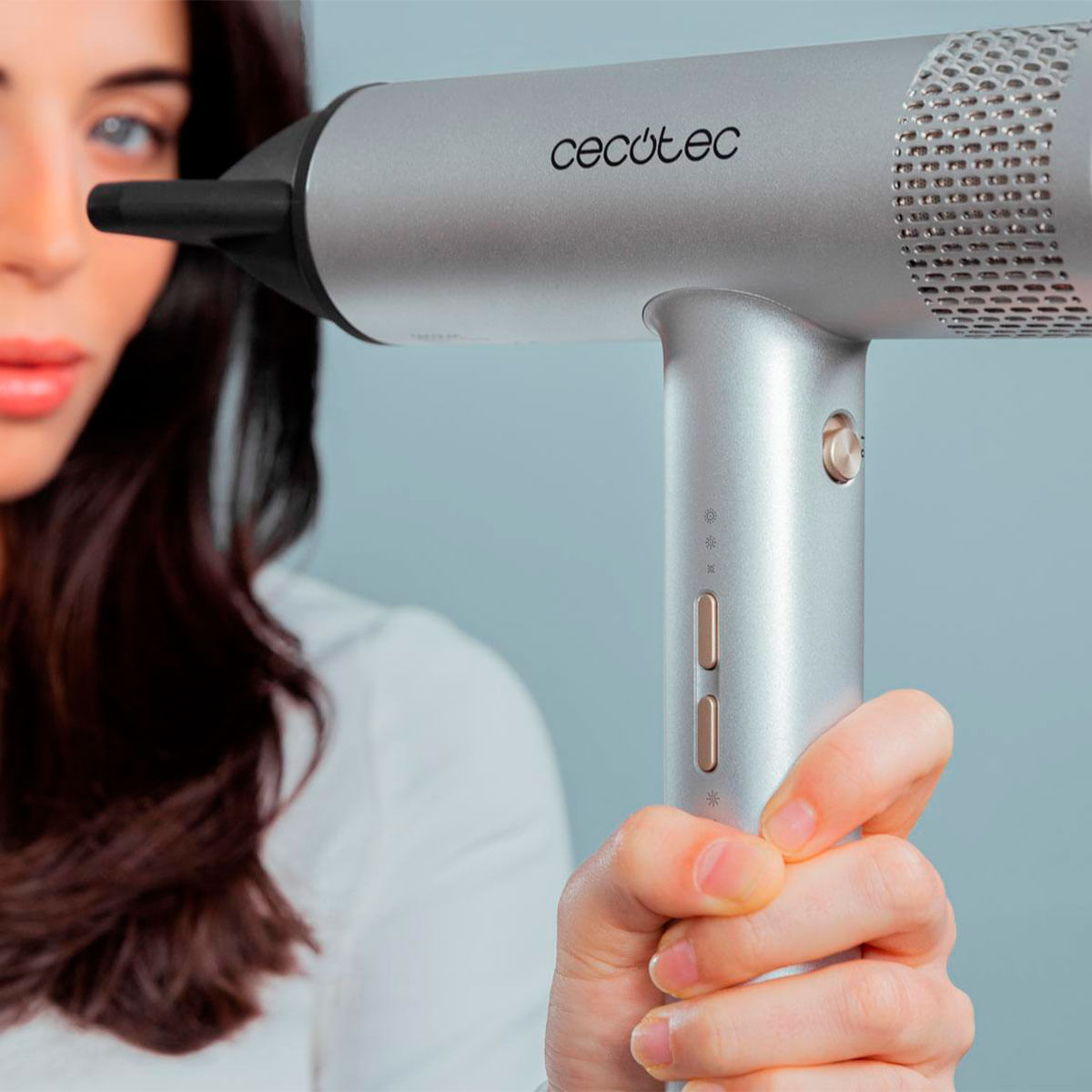 Secador de pelo Cecotec Bamba IoniCare RockStar Aluminum 2000W tecnología Ion Real plata 6