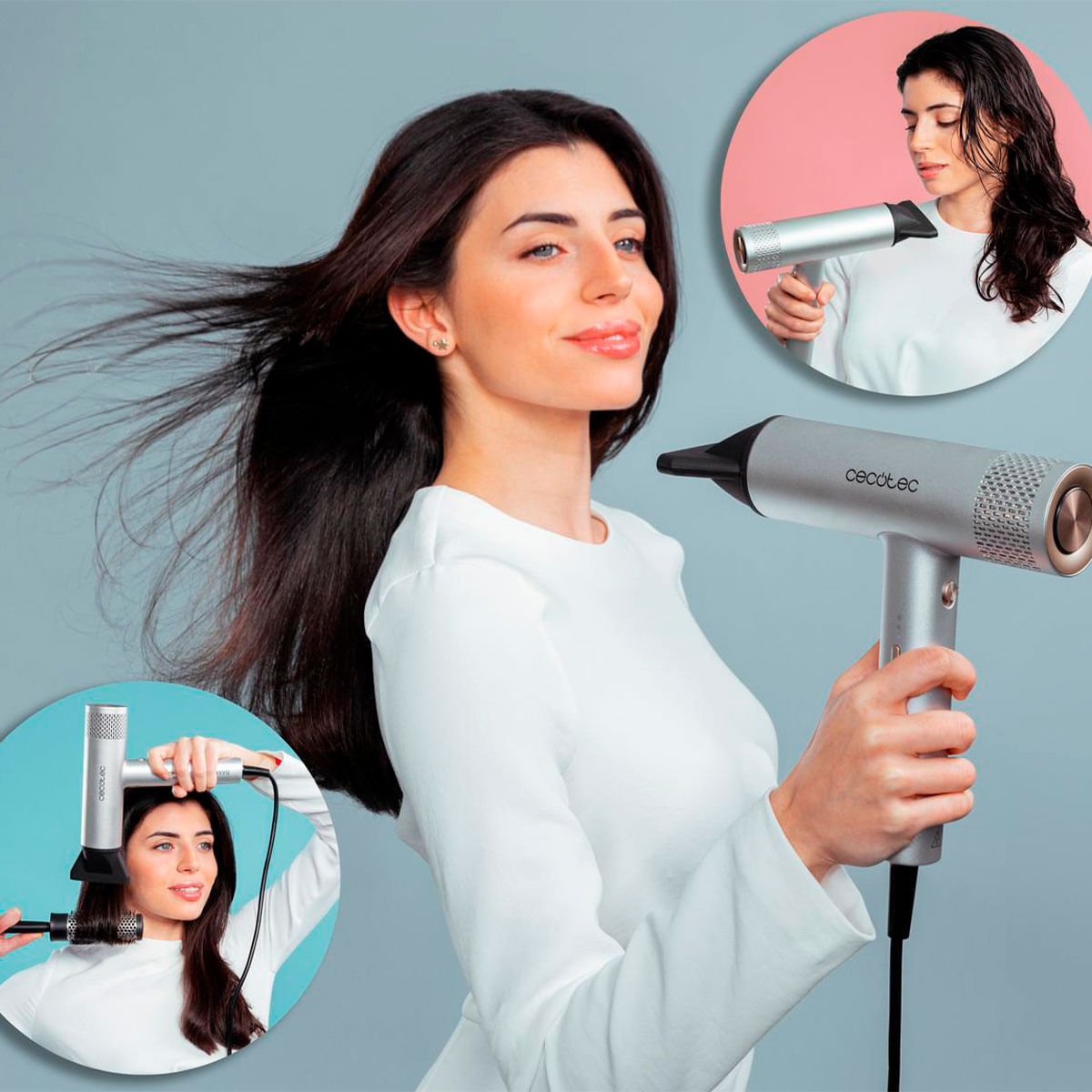 Secador de pelo Cecotec Bamba IoniCare RockStar Aluminum 2000W tecnología Ion Real plata 7