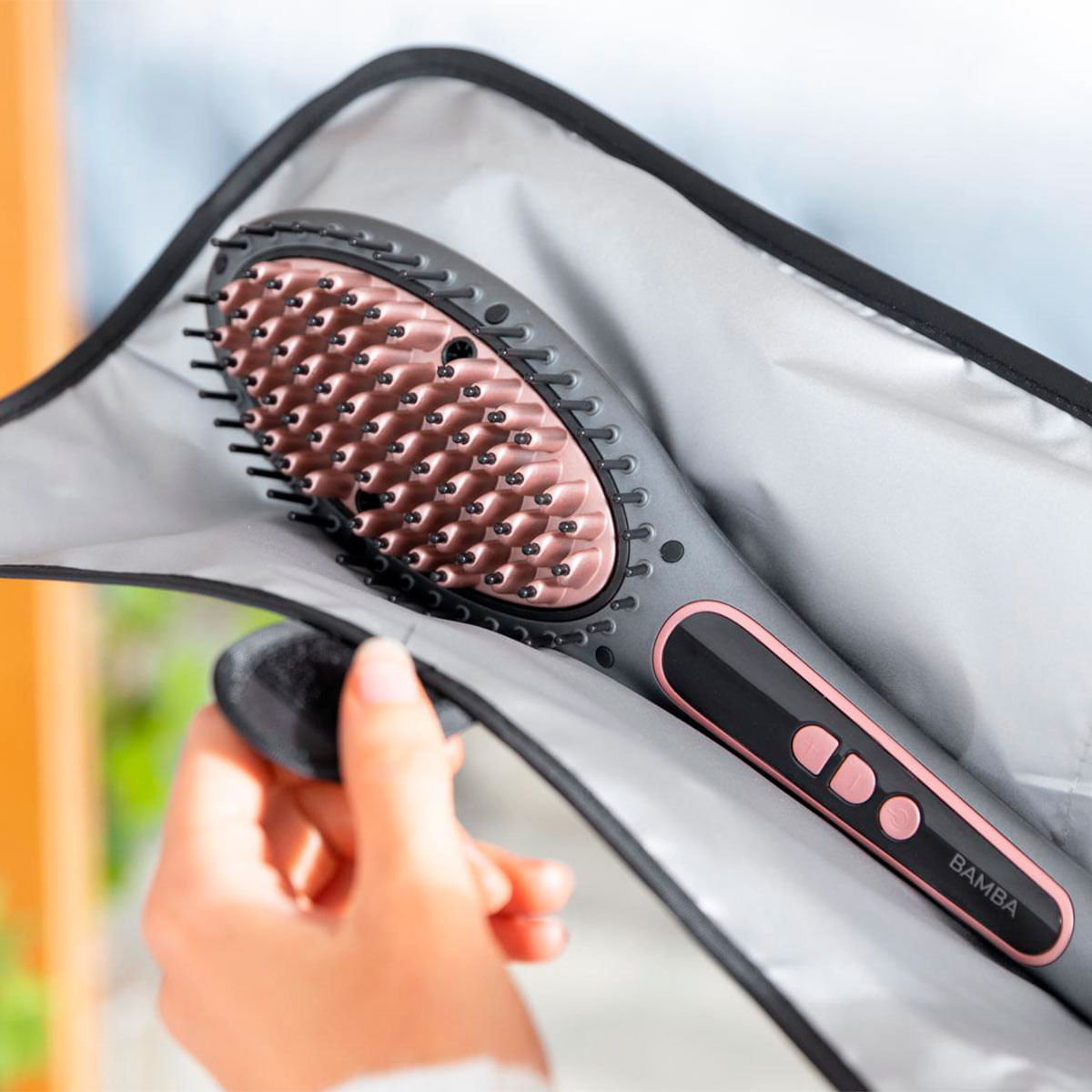 Cepillo alisador Cecotec Bamba InstantCare Smooth Brush cerámica con extracto de aguacate plata 4
