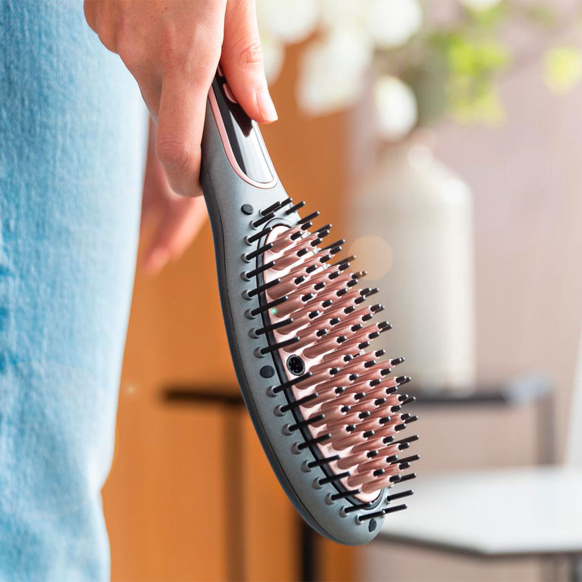 Cepillo alisador Cecotec Bamba InstantCare Smooth Brush cerámica con extracto de aguacate plata 5