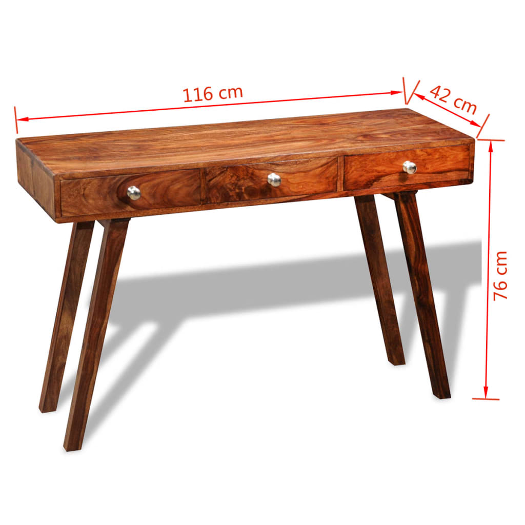 Consola recibidor Kalm madera maciza de sheesham natural 76x116x42 cm 5