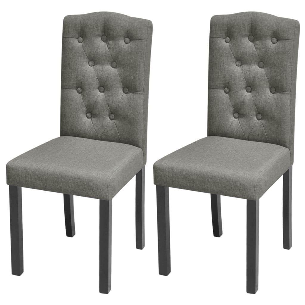 Pack de 2 sillas Kui tapizado tela gris 95x42x51,5 cm pack