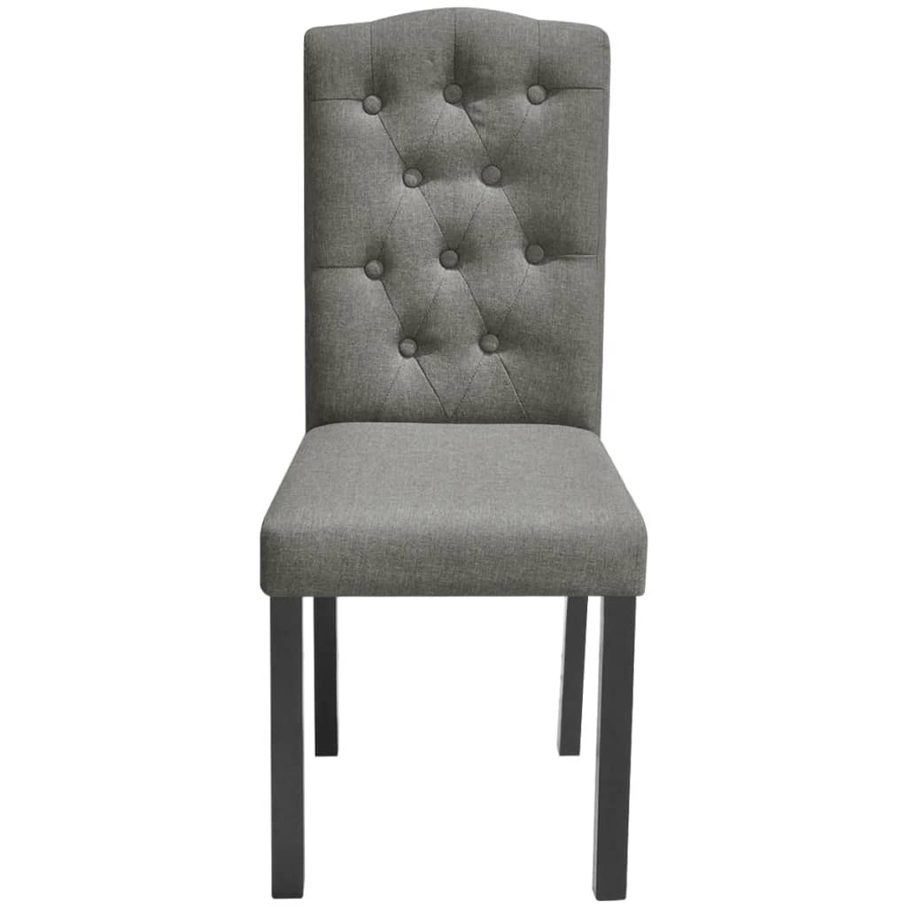 Pack de 2 sillas Kui tapizado tela gris 95x42x51,5 cm frontal