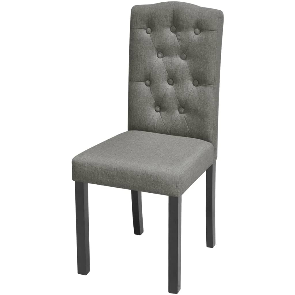 Pack de 4 sillas Mhin tapizado gris 95x42x51,5 cm fondo blanco