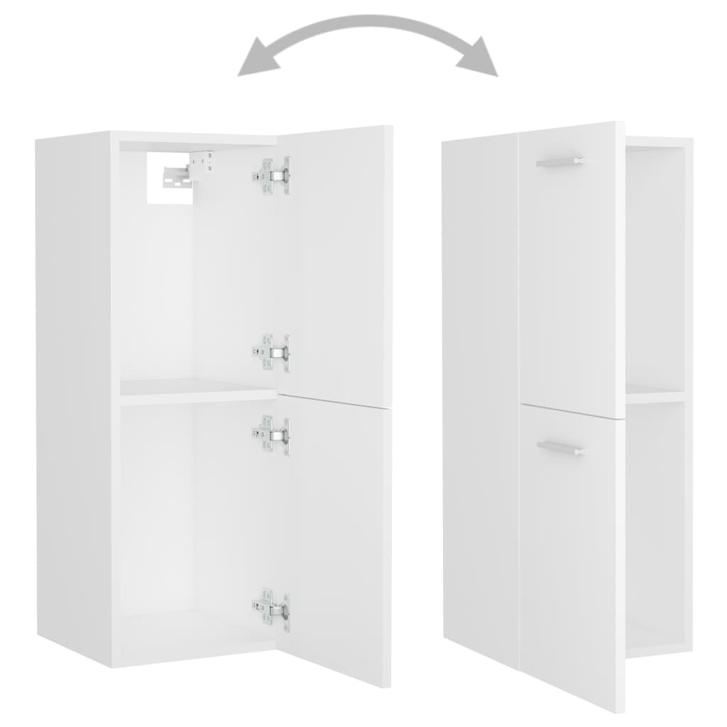 Armario de baño Barbate 2 puertas blanco 80x30x30 cm 5