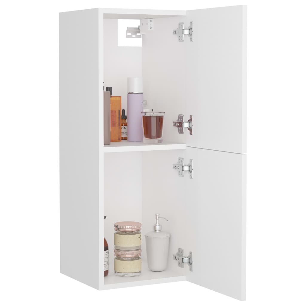 Armario de baño Barbate 2 puertas blanco 80x30x30 cm 7