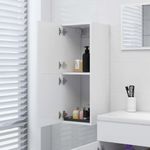 Armario de baño Barbate 2 puertas blanco 80x30x30 cm 8