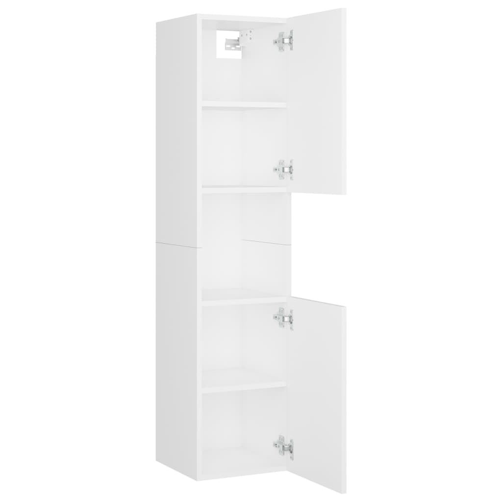 Armario alto de baño Ronda 2 puertas + 1 módulo blanco 130x30x30 cm 6
