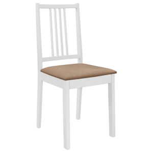 Pack de 4 sillas de comedor Misaki madera maciza con cojín