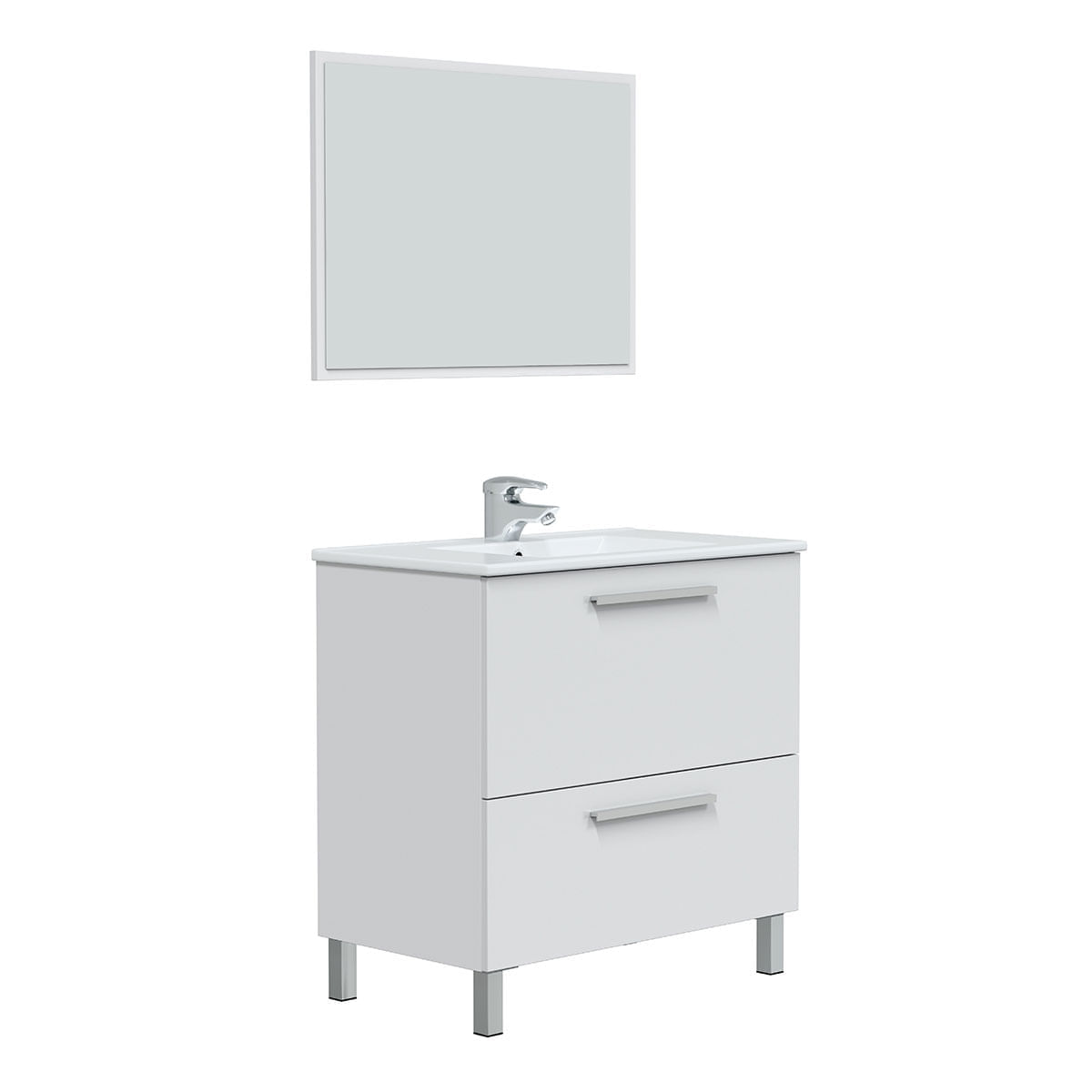 Mueble-lavabo---espejo-Urban-2-cajones-blanco-brillo--2