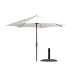 Set-de-sombrilla-poliester---pie-Iris-blanco-Ø300-cm-fondo-blanco
