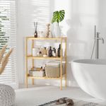 Estantería Dawai Homcom 3 niveles bambú natural 80x62x33 cm animada