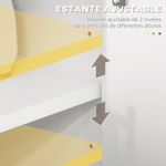 Aparador Blu Homcom 2 armarios + cajón blanco 94x90x30 cm detalle