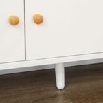 Aparador Blu Homcom 2 armarios + cajón blanco 94x90x30 cm detalles pomos