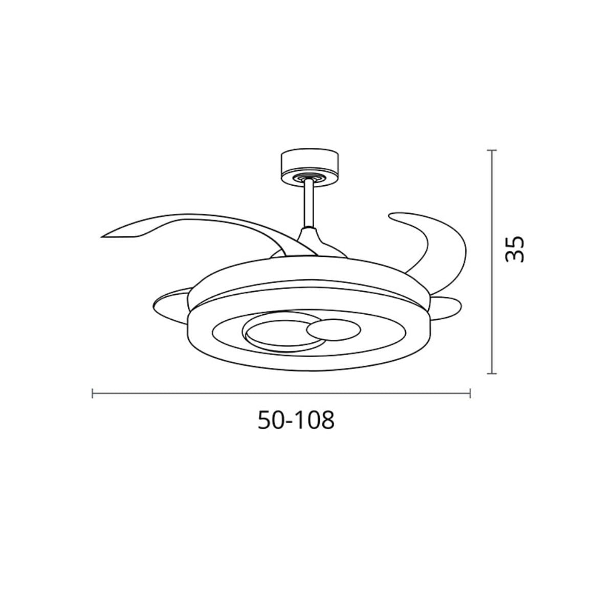 Ventilador-de-techo-Hersa-Bel-Air-4-aspas-retractiles-mando-a-distancia-blanco-Ø108-cm-medidas