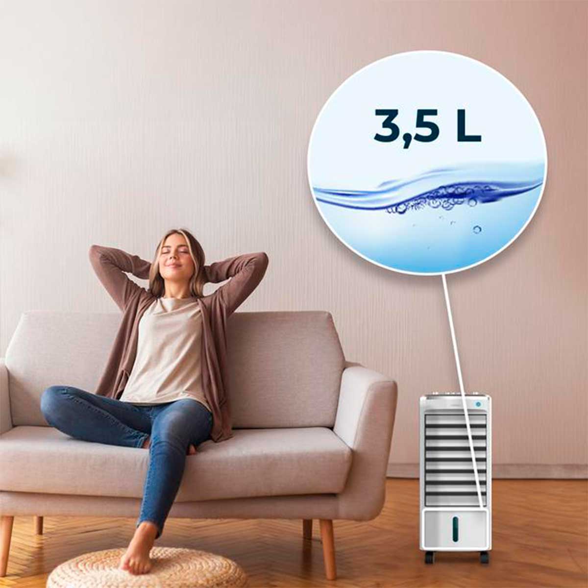 Climatizador evaporativo Cecotec EnergySilence 3500 Cool Compact 65W 3,5L blanco 2
