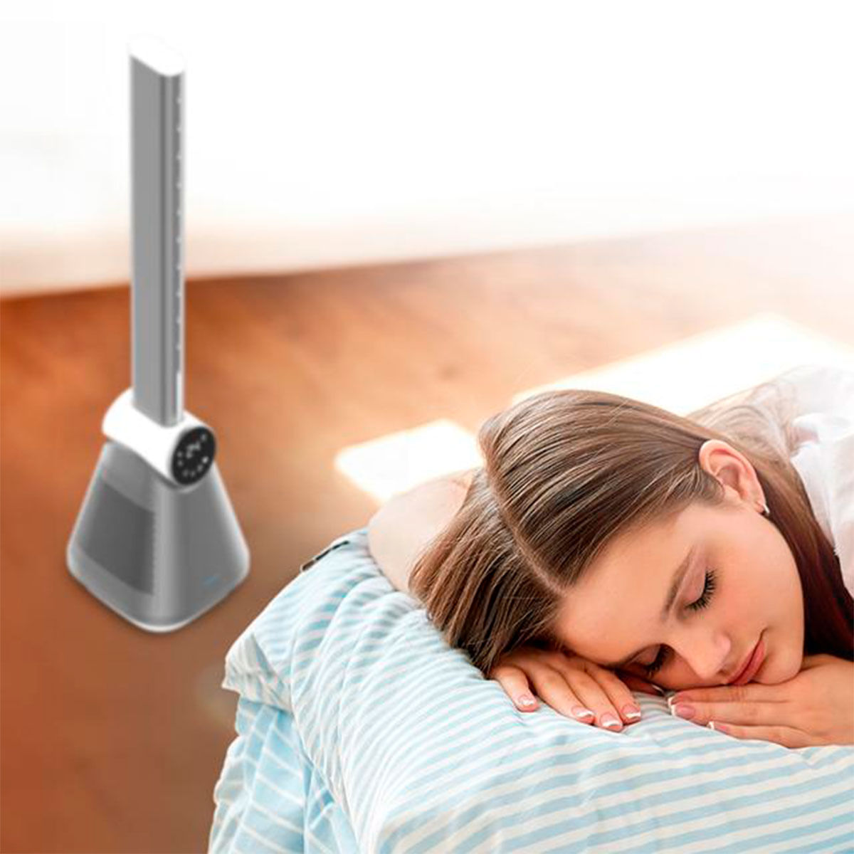 Ventilador de torre Cecotec EnergySilence 9890 Skyline Bladeless 50W diseño sin aspas inox/blanco 5