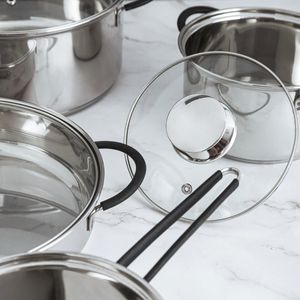 Set de 4 ollas Sensory Quid acero inox Ø14/Ø24/Ø20/Ø24 cm