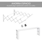 Tendedero de pared extensible Homcom 5 barras blanco 20x60x63,5 cm 4