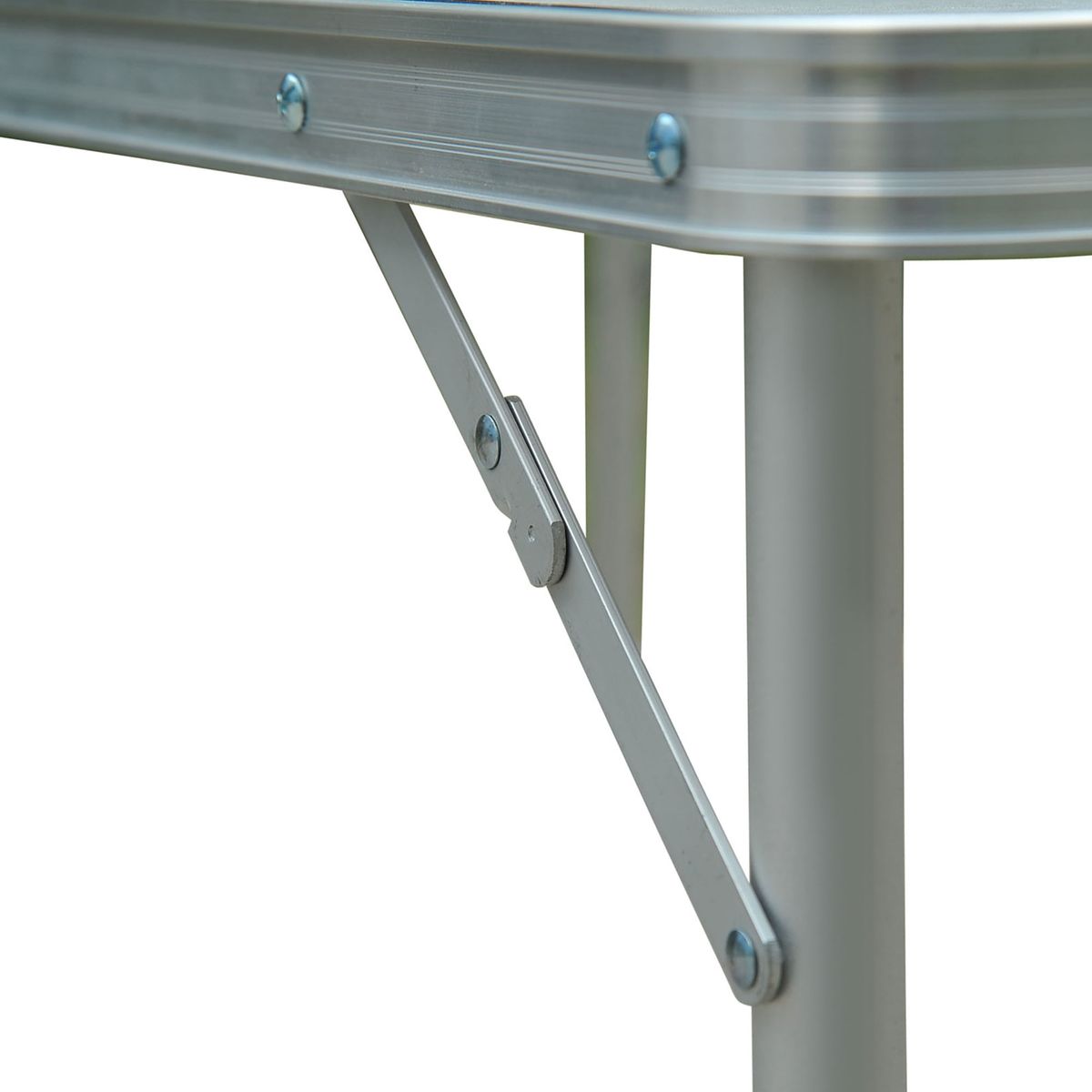 Mesa de camping Outsunny plegable marco aluminio 54-70x120x60 cm esquina