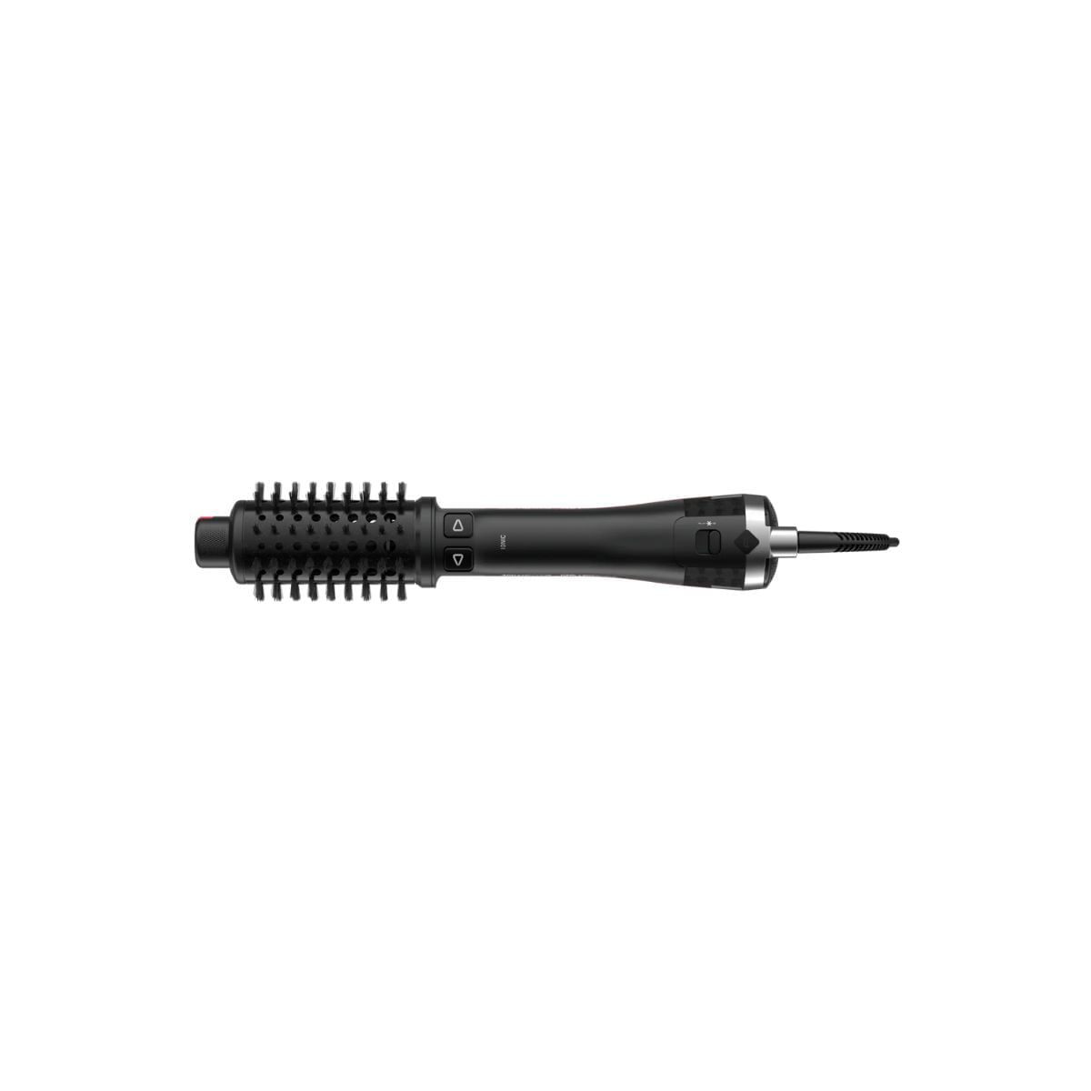 Cepillo-secador-Rowenta-K-Pro-Stylist-Karl-Lagerfeld-giratorio-negro-rojo-frontal